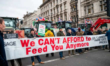 Farmers Protest New Tax Changes in the UK Budget Gather in Whitehall