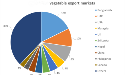 What are the leading export markets for fresh vegetables?