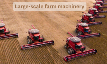 What are the environmental impacts of large-scale farm machinery?